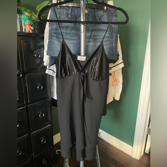 Coquette grunge vintage layered sheer black babydoll lingerie with bow - Picture 1 of 2